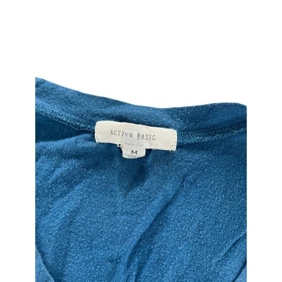 Active Basics Blue V-Neck Short Sleeve Casual T-Shirt Top Women's Size Medium - Picture 4 of 8